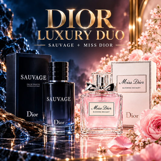 Dior Sauvage & Miss Dior Perfume Combo