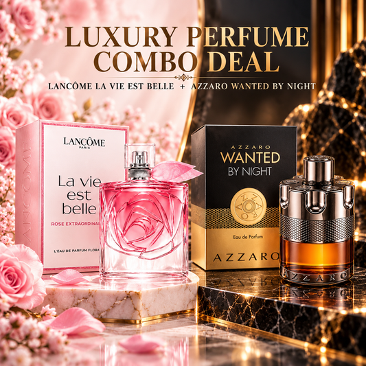 Lancôme La Vie Est Belle & Azzaro Wanted By Night Luxury Perfume Combo Deal
