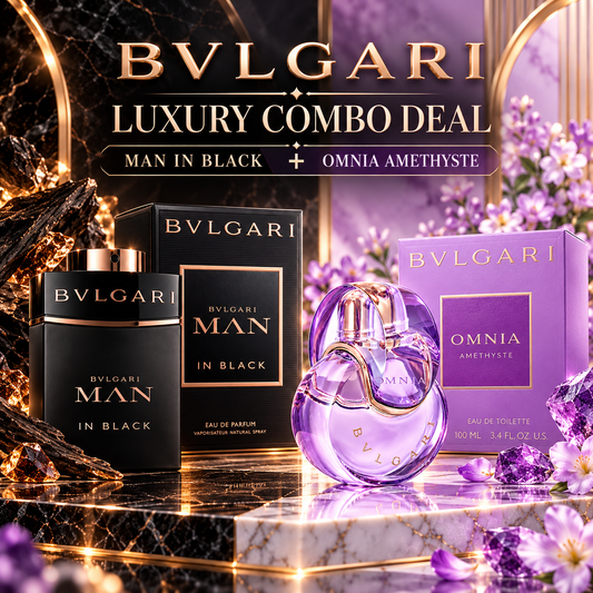 Bvlgari Luxury Perfume Combo – Man In Black & Omnia Amethyste